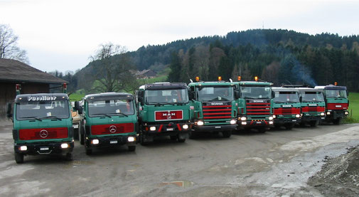 Fuhrpark um das Jahr 2002 